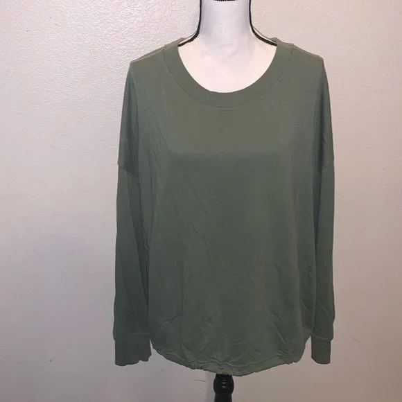 Old Navy Sweaters Old Navy Green Key Hole Lace Up Back Long